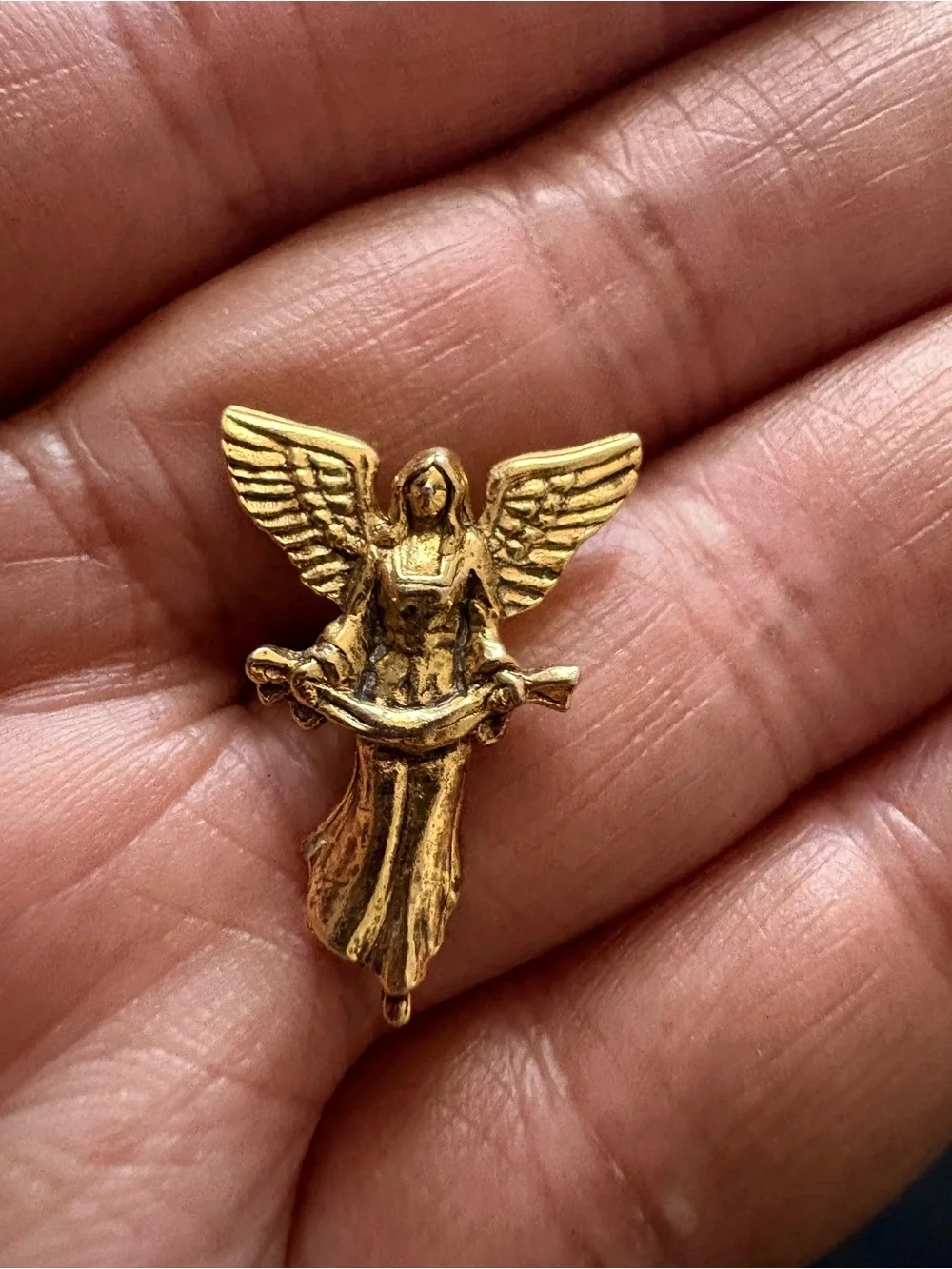 Gold Angel Pin Charm - Elegant Women Jewelry